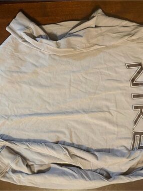 Nike Light Gray Long Sleeve Crewneck with Side Logo
